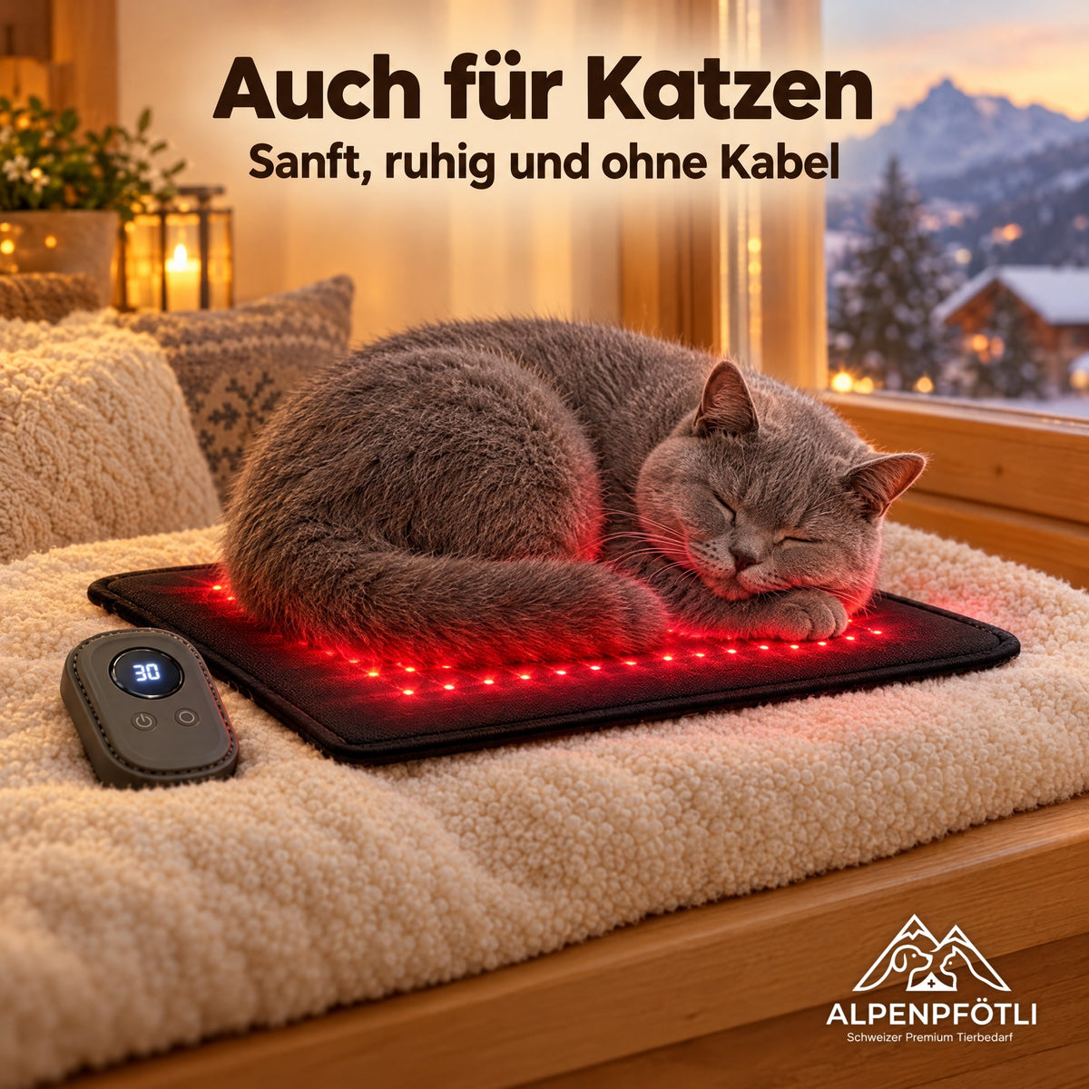 Katze auf der Alpenpfötli Rotlichtmatte