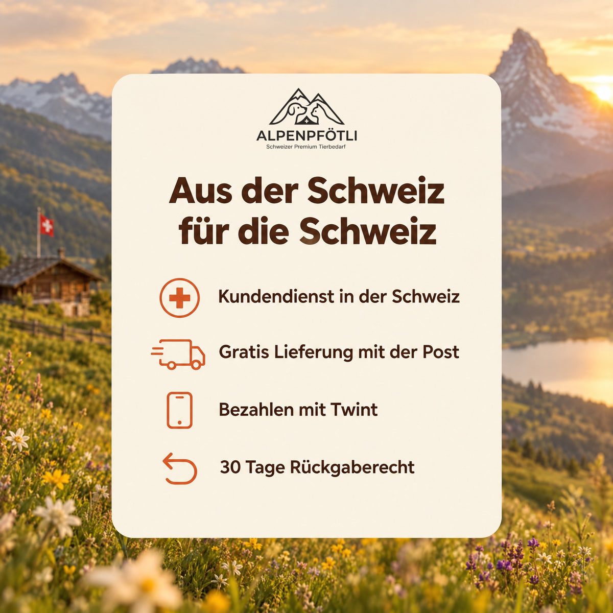 Kundendienst in der Schweiz, Twint, 30 Tage Rückgabe